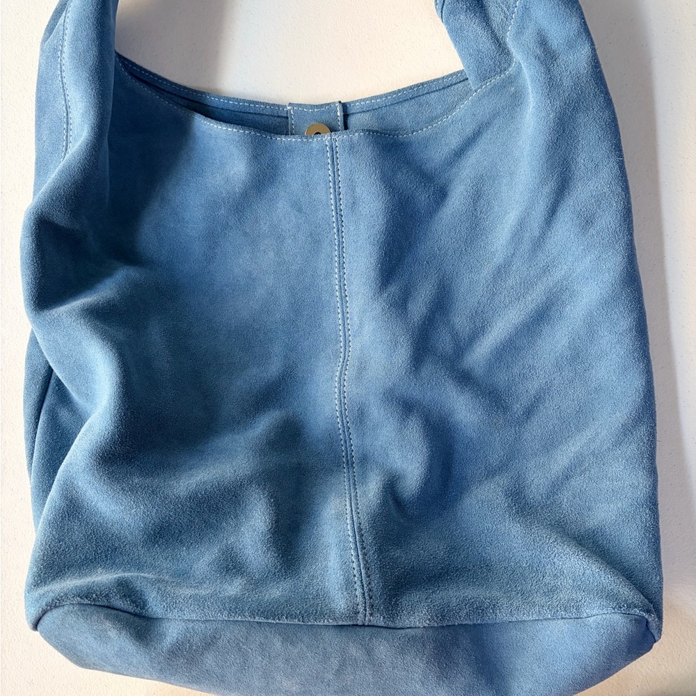 Elegant Blue Suede Women's Bag